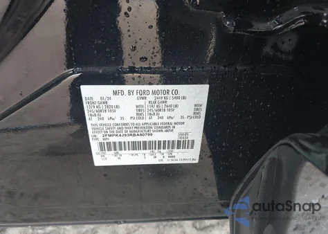 2024 Ford Edge Sel z USA, uszkodzony, nr VIN 2FMPK4J93RBA80799